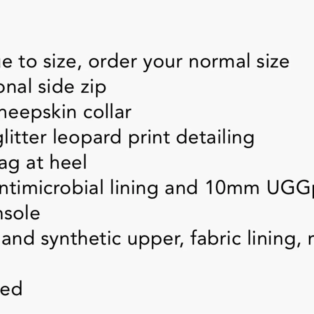 Ugg Baby Jorie II Glitter Leopard Booties Size 0/1